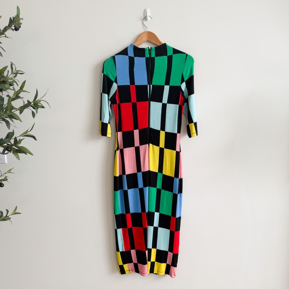 ALICE + OLIVIA • Delora Fitted Mock Neck Dress - Picture 7 of 15
